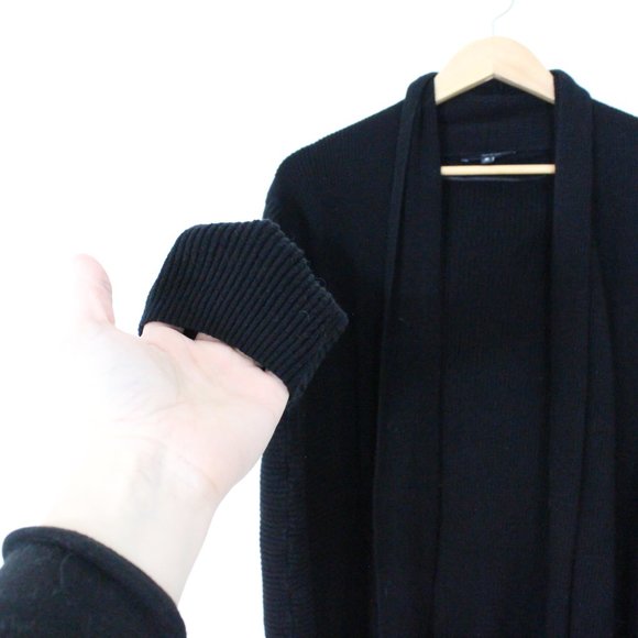 *harvé bernard Black Ribbed Cardigan - Picture 5 of 6
